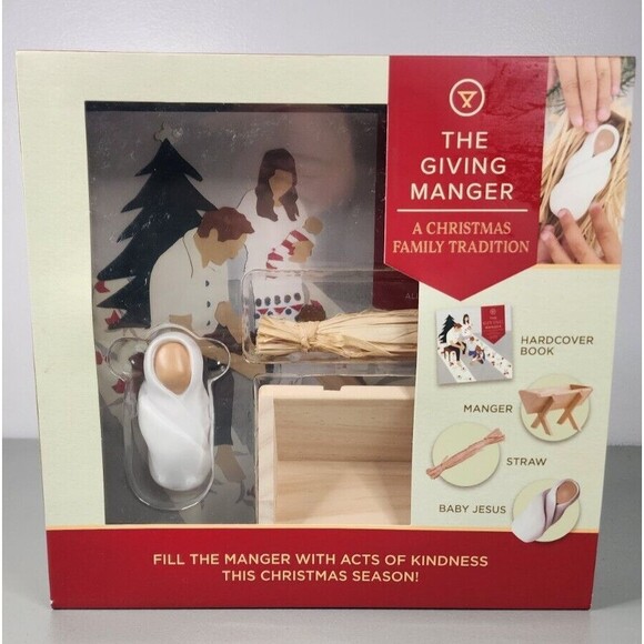 The Giving Manger Box Set Book Baby Jesus Straw Christmas Family Tradition - Picture 1 of 6